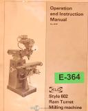 Ex-cell-o-Ex-cell-o Style 590A, carbide Tool Grinder, Operations Maint & Parts Manual 1955-49-A-Style-01